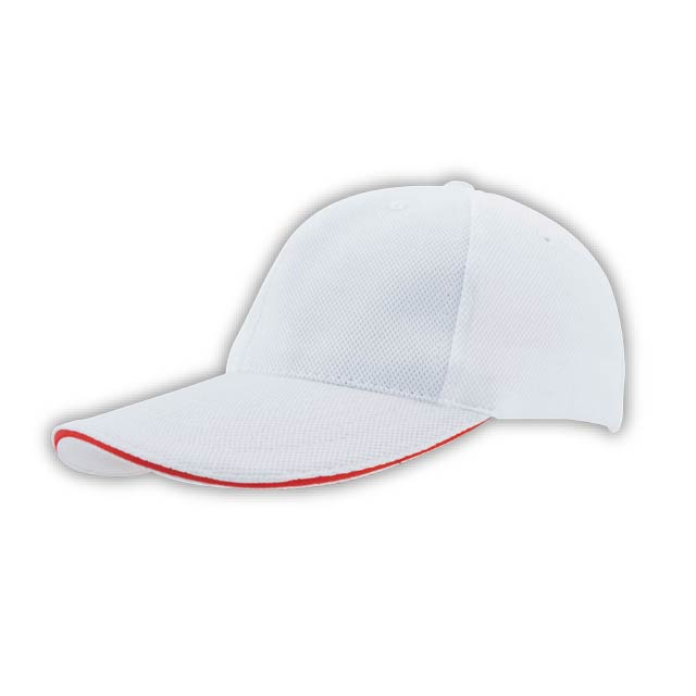 Hans Larsen Sportsman Cap - White/Red