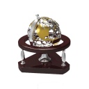 HIMALS Metal - Wooden Desktop with Golden Globe