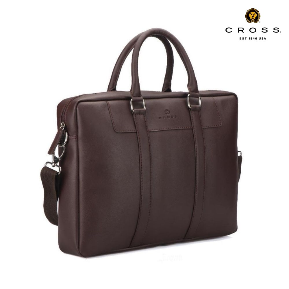 CROSS Francisco Office Laptop Briefcase - Brown | Saudi Gifts
