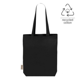 [CTEN 2107] TULA - Recycled Cotton Tote Bag with Gusset (300GSM) - Black