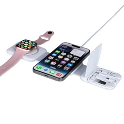 [ITWC 1154] BOLERO - @memorii 2 in 1 Wireless Charger with Multi Cable Set - White