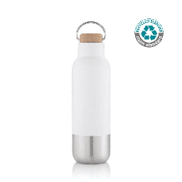 [DWHL 3161] AVERSA - Hans Larsen RCS Recycled Stainless Steel Insulated Water Bottle - White