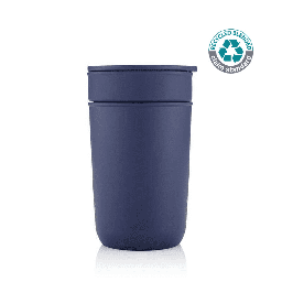 [DWHL 3164] SAVONA - Hans Larsen Premium Ceramic Tumbler With Recycled Protective Sleeve - Blue