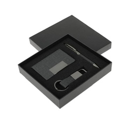 [GSGL 9510] SILVAN - Giftology Gift Set (Card Holder, Key Chain and Pen) - Black