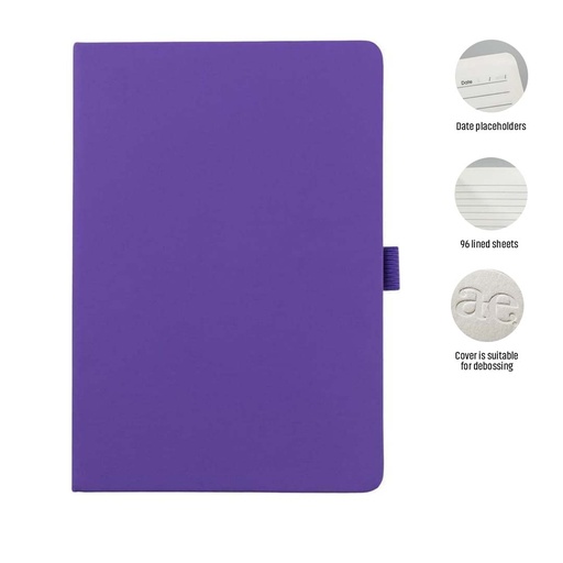 [NBGL 5241] JURSI - Giftology A5 PU Notebook with Pen Loop - Violet