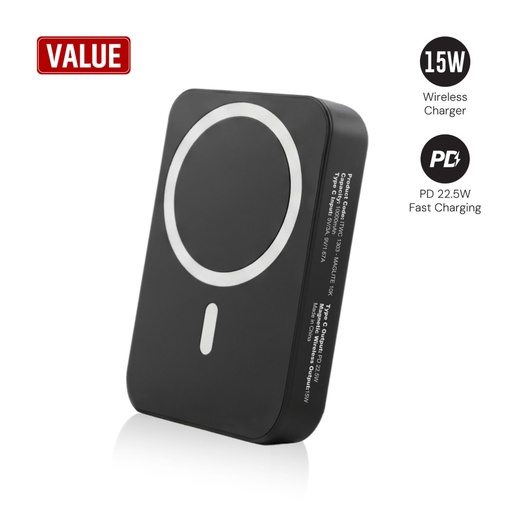[ITWC 1303] Maglite 10K - 10000 mAh Magnetic Wireless Power Bank - Black  